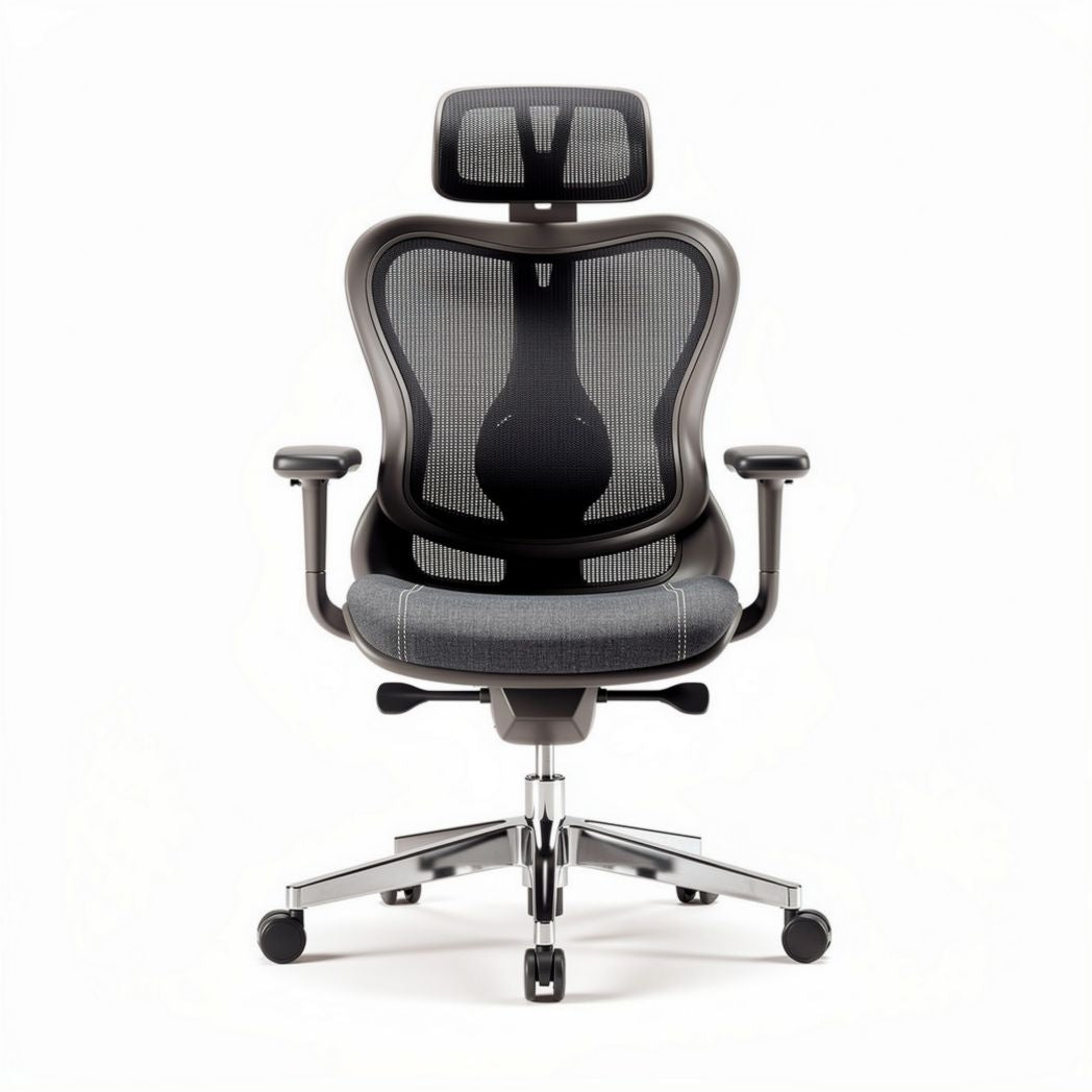 Ergonomische bureaustoel met mesh rugleuning en verstelbare armleuningen 50 x 60 x 120cm