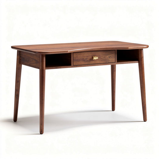 houten bureau met lade van walnotenhout afmetingen 120 x 60 x 75cm