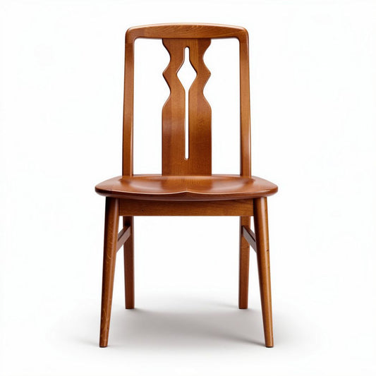 Houten eetstoel met een elegante rugleuning en afmetingen 45 x 45 x 85cm