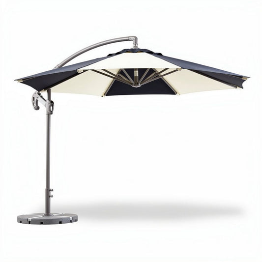 Zwenkbare parasol met antraciet en crème kleur 250 x 250 x 260cm